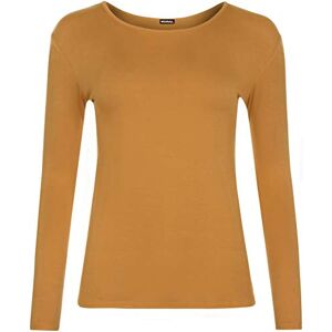 WearAll T-shirt à manches longues pour femme Grandes tailles, moutarde, 40-42 - Publicité