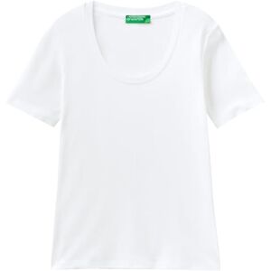 United Colors of Benetton T- Shirt , Blanc Optique 101, Small Femme - Publicité