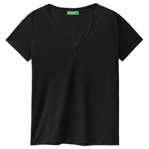 United Colors of Benetton T- Shirt , Noir, X-Large Femme - Publicité