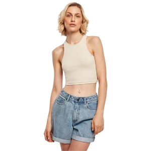 Urban Classics Top Cropped côtelé pour Femme T-Shirt, Beige, XL - Publicité