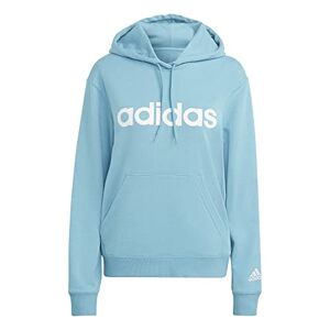 Adidas Essentials Linear Hoodie Sweat, Preloved Blue/White, XS Women's - Publicité