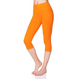 SOFTSAIL Leggings Longs pour Femmes en Coton Sport Taille Haute Leggings en Coton pour Femmes Loisirs Détente Pantalons Confortables pour Femmes pour l'Été, Orange 42 - Publicité