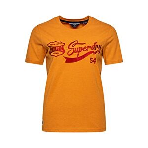 Superdry Vintage Script Style COLL Tee T-Shirt, Thrift Gold Marl, XS Femme - Publicité