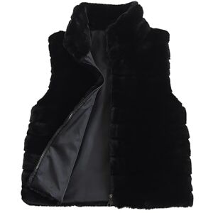 Générique 224 Gilet Sans Manches Femme Femmes Veste Sans Manches Couleur Unie Fourrure De Laine D'Agneau Gilet Élégant Gilet Matelassé Sans Manches Manteau Puffer Gilet Femmes Fille Hiver Chaud Gilet Office - Publicité