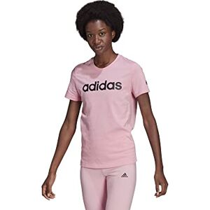 Adidas W Lin T T-Shirt Femme, Light Pink/Black, S - Publicité