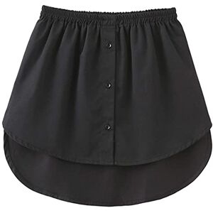 REQAG Rallonges de Chemise pour Femmes, Extensions de Chemise Réglable Mini Jupe Femmes Rallonges de Chemise Ourlet Tendance Pantalon de Sécurité avec Elastique à La Taille pour Sweater Manteau (noir/M) - Publicité