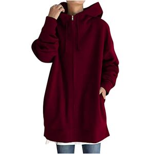 Allence 2023 Mode Sweat à Capuche Femme Doublé Polaire Chaud Veste d'hiver à Manches Longues Zippée Couleur Unie Veste Jacket Décontracté Rayé Hoodie Casual Manche Longue Haut - Publicité