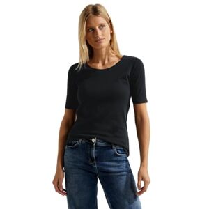 Cecil 311780 Lena T-Shirt, Noir (Black 10001), S Femme - Publicité
