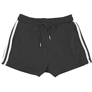 JOPHY & CO. Short de sport pour femme en coton avec cordon de serrage d'été confortable et respirant pour la maison décontractée Jogging Yoga et Fitness (cod. 7800), Noir 7813, XL - Publicité