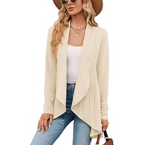 Migcaput Cardigan Femme Manches Longues en Cascade Tricoté Sweaters Casual Chaud Automne Hiver Tricot Doux Léger Gilet Elégant Ouverte Cardigan - Publicité