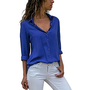 KUKICAT Woman KUKICAT Chemise en Mousseline Femme Casual Shirt Manche Longue Classique Simple Slim Fit Blouse Couleur Unie À l'aise Automne - Publicité