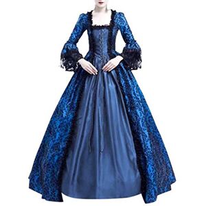 Wolfleague_Vêtements Robe Medievale Femme Renaissance Robe Victorienne Robe Gothique Longue Deguisement MéDieval Cosplay Vintage Jupe Retro Robe Soiree Tuniques Femmes Dentelle - Publicité