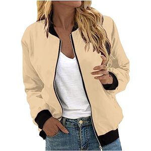 Susenstone Veste Femme Motard Blouson Léger Bomber Blouson Outwear Zippé Couleur unie Imprimé Floral Court Jacket Court Zippé Jacket Slim Fit Avec Poches Automne Hiver Outwear Manteau De Moto Jacket - Publicité