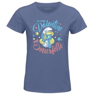 Les Schtroumpfs « I Am Your Valentine Smurfette »  T-Shirt Femme, Denim, Taille S - Publicité