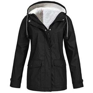 SoonerQuicker Veste de Pluie Solide pour Femmes Outdoor Plus imperméable à Capuche imperméable Coupe-Vent Enceinte poilue Grande Taille Mode col v Veste Motard Veste de Sport en Plein air imperméable - Publicité