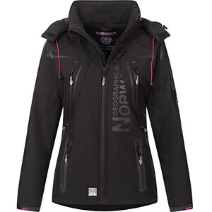 Geographical Norway IMS Edition Sport Veste de pluie softshell fonctionnelle pour femme avec bonnet urbandreamz, Tisland Black, L - Publicité