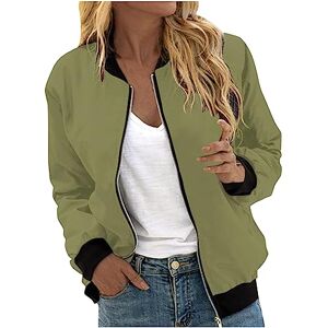 Susenstone Veste Femme Motard Blouson Léger Bomber Blouson Outwear Zippé Couleur unie Imprimé Floral Court Jacket Court Zippé Jacket Slim Fit Avec Poches Automne Hiver Outwear Manteau De Moto Jacket - Publicité