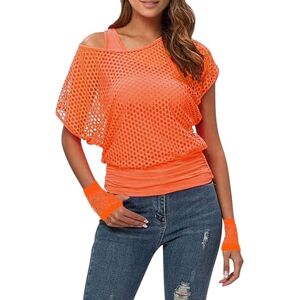 OBiQuzz Ajedrez Lot de 5 débardeurs pour femme Filet de pêche à manches courtes Ensemble de 5 pièces Style médiéval Orange Taille XXL - Publicité