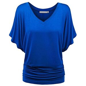 ZEZKT Tops à Manches Courtes Femme ，T-Shirts Col V Femme Chemise Blouses Manche Chauve-Souris T-Shirts Lâche Décontracté Tops de Sport Survêtements Sportswear Confortable Polos Débardeurs - Publicité