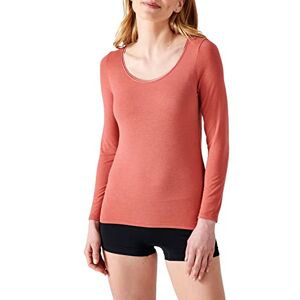 Damart Femme T-shirt Thermolactyl Sensitive Finition Ajourée, Manches Longues Sous v tement, Rose Terracotta, XL EU - Publicité
