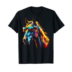@n!mal Horse Artwork Lunettes de soleil colorées Motif cheval T-Shirt - Publicité