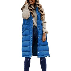 RYTEJFES Gilet long femme noir sans manches duvet beige automne noir gilet à capuche veste matelassée veste tampon gilet matelassé gilet doudoune veste d'hiver doudoune veste longue veste demi-saison gilet - Publicité