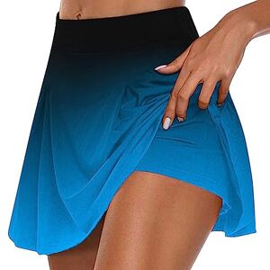 JUANMAO Jupe Short Femme Ete avec Poche Short Sport Femme Taille Haute Jupe Short De Tennis Golf A-Line Skirt Y2k Petticoat Underskirt Mini Jupe avec Culotte Intérieur De Course Athlétiques 2023 - Publicité