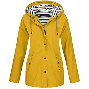 Générique Manteau de Pluie Couleur Unie Vintage Femme Manteaux Imperméables Zippée Anti-Pluie Chic Élégante Coupe-Vent Manteaux respirant Veste D'hiver léger et respirant Trench Coats Ciré Veste - Publicité