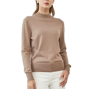 Woolicity Pull Femme à Col Roulé Pull Manches Longues Basique Automne Hiver Top Pullover Sweater - Publicité