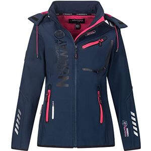 Geographical Norway IMS Edition Sport Veste de pluie softshell fonctionnelle pour femme avec bonnet urbandreamz, Rev Navy, XL - Publicité