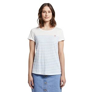 TOM TAILOR Denim 1017275 T-shirt Rayé avec Imprimé cœur Femme ,21359 Light Blue White Stripe ,XXL - Publicité