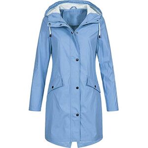 Générique Veste de Pluie Longue Femme Imperméable à Capuche Manches Longues Veste Imperméable Femme Zippé Coupe-Vent Léger avec Poches pour Camping Randonnée Escalade - Publicité