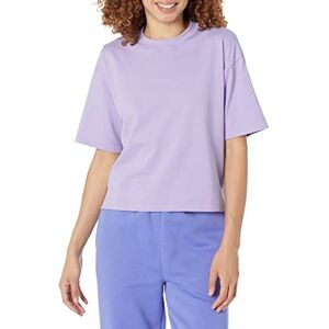Amazon Essentials T-shirt en coton biologique à manches courtes et épaules tombantes, coupe droite décontractée (disponible en grandes tailles) Femme, Violet, XXL Grande taille - Publicité