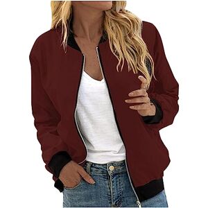 Susenstone Veste Femme Motard Blouson Léger Bomber Blouson Outwear Zippé Couleur unie Imprimé Floral Court Jacket Court Zippé Jacket Slim Fit Avec Poches Automne Hiver Outwear Manteau De Moto Jacket - Publicité