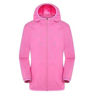 Générique Veste de Pluie Légère et Imperméable pour Femme Coupe Vent Mince Pliable Manteau Grande Taille Lâche Coat (Pink, M) - Publicité