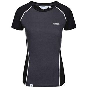 Regatta Tornell II T-Shirt Respirant, mérinos TechWool, Manches Courtes, t-Shirt/Polo/Vests, Femme, Ash/Black, Couleur: Cendre/Noir, Taille: 38 - Publicité