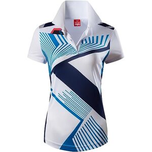 jeansian Femme De Sport Manches Courtes Casual Breathable Short Sleeved Polo T-Shirt Tops SWT316 White S - Publicité