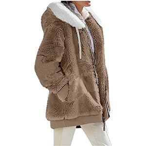 TOFOTL Impermeable Femme Avec Poche Zippé Polaire Coupe Droite 2023 Casual Cardigan Funky Pull Outdoor Manteau Cape Femme Hiver Manteau Long Femme Noel Sweat À Capuche Kaki L - Publicité