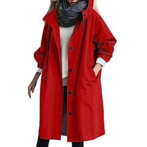 pvucpot Femmes Printemps Automne Veste de Pluie Longue pour Femme Manteau à Capuche Coupe-Vent Imperméable d'Extérieur Camping Randonnée Veste de sport Grande taille Coupe-vent Ultra légère - Publicité