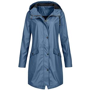 Générique Manteau de pluie pour femme, imperméable, respirant, long, élégant, avec capuche, pour l’hiver, décontracté, couleur unie, coupe-vent, léger, mi-saison, pour les loisirs - Publicité