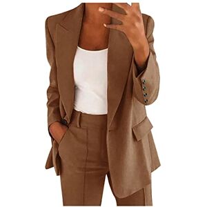 DAaomi Veste Blazer Femme Chic Et élégant à Col Rabattu Veste De Costume Manches Longues Business Slim Fit Couleur Unie Décontracté Veste De Travail Cardigan Bureau Affaires OL Veste De Tailleur De Soiree - Publicité