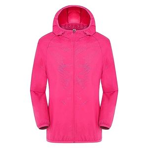 Générique Veste de Pluie Légère et Imperméable pour Femme Coupe Vent Mince Pliable Manteau Grande Taille Lâche Coat (Hot Pink, XXXXL) - Publicité