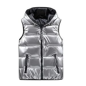 Chanpning Femme Gilet De MatelasséE à Capuche Doudoune Sans Manches Femme Capuche Zippé Veste Duveteuse Gilet Sans Manche Femme Courtes Veste Matelassée Légère Manteau Femme Hiver Chic Chaude Blouson - Publicité