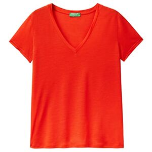 United Colors of Benetton T- Shirt , Rouge 1g9, Small Femme - Publicité