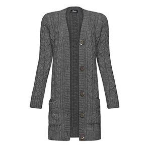 Mikos* Cardigan Manteau Tricote Long Élégant pour Femme Sweater avec Poches Pullover en Laine   Gilet Chandail Chaud   Veste, Pull Printemps Hiver Automne (535) (S, Graphiques) - Publicité