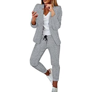 Generic Tailleur Femme 2 PièCes Slim Couleur Unie Mode Blazer Chic et Elegant Manche Longue Col Revers Veste Manteau Ensemble Travail Pantalon Costumes Ensemble Pantalon Taille Haute - Publicité