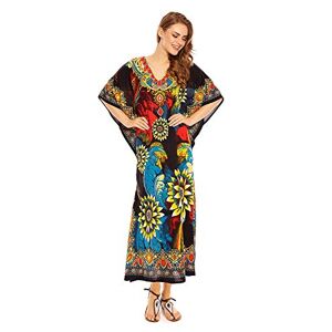 Looking Glam Neuf Femmes Surdimensionné Maxi Kimono Tunique Caftan Robe Caftan (38-44, Sarcelle 20809) - Publicité