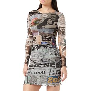 Desigual Vest_Breaking News Robe décontractée, Noir, Taille L Femme - Publicité