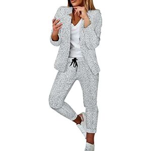 Generic Tailleur Femme 2 PièCes Slim Couleur Unie Mode Blazer Chic et Elegant Manche Longue Col Revers Veste Manteau Ensemble Travail Pantalon Costumes Ensemble Pantalon Taille Haute - Publicité