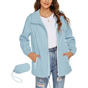 Rapbin – Manteau de pluie imperméable à capuche, léger, coupe-vent, pliable, pour femme, L - Publicité